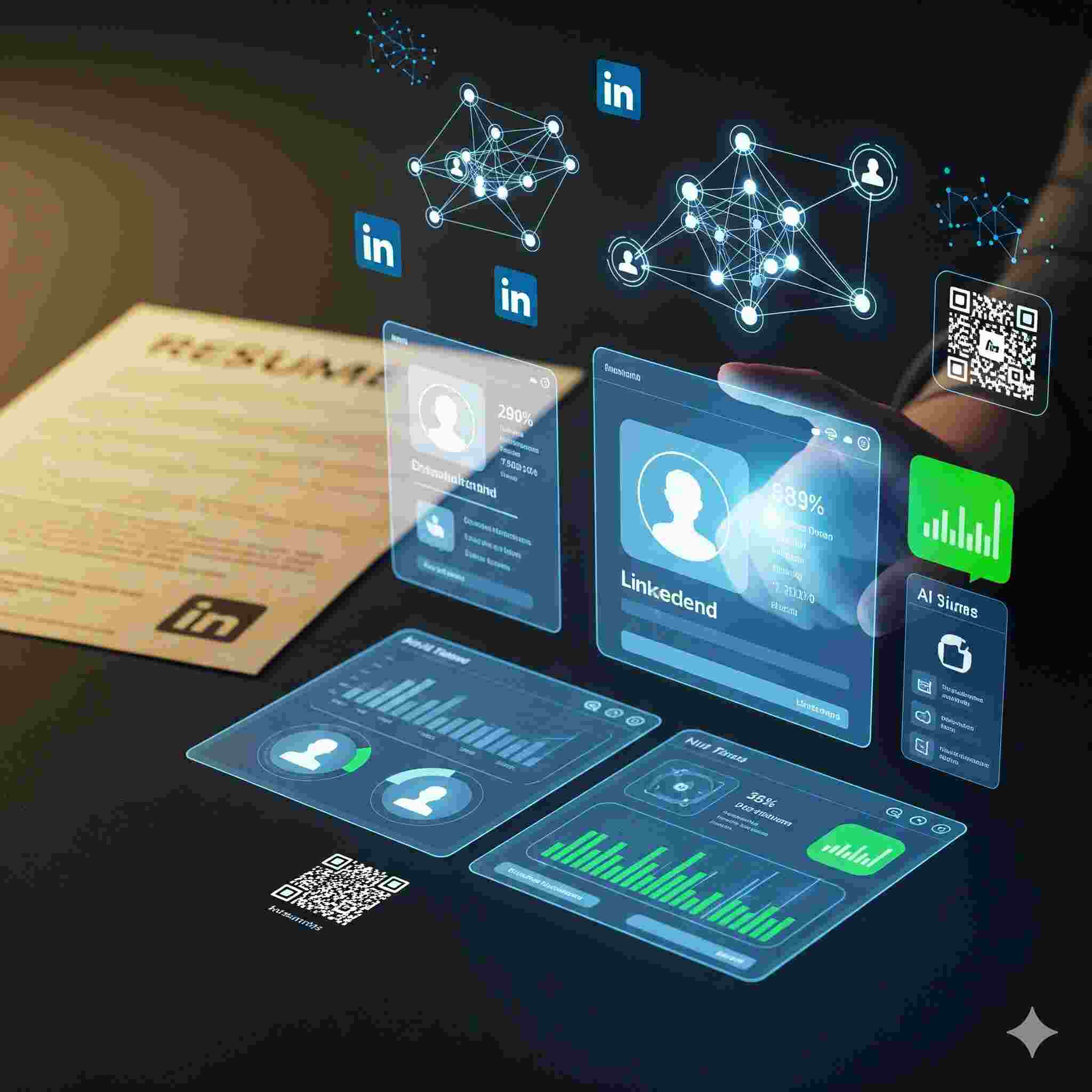 LinkedIn profiles and digital networking replacing traditional resumes in modern job applications